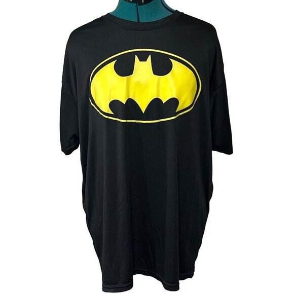 TM & DC Comics Yellow Batman Graphic Logo T-Shirt 100% Polyester Men Size Large - Picture 2 of 12